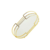 Bandeja Oval Espelhada Metal Dourada - 26x16x4cm - comprar online