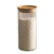 Pote de Vidro Redondo Empilhável com Tampa de Bambu 800ml Oikos