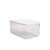 Caixa Organizadora Canelada Transparente Alta com Tampa 5,5L - 24x17x16cm