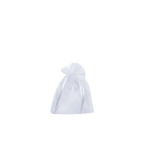 Sacos de Organza 7x9cm (branco) - Kit c/10 unidades