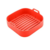 Forma Quadrada de Silicone para Air Fryer Vermelha 20x7cm