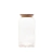 Pote de Vidro Borossilicato Quadrado com Tampa de Bambu 1,4L - comprar online