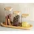 Pote De Vidro Quadrado Tampa Bambu Vika 1200ml na internet