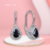 Aros colgante c/ brisura gota cubic - SiCi Joyas
