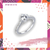 Anillo solitario con micropave 7.5mm