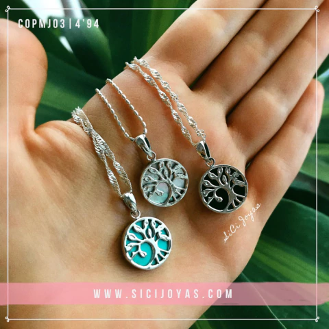 Dije arbolito fondo color