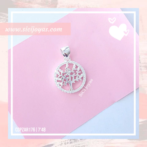 Dije arbol de la vida borde micropave