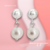 Aros perlas colgante simple
