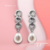 Aros colgante perla y 3 cubics