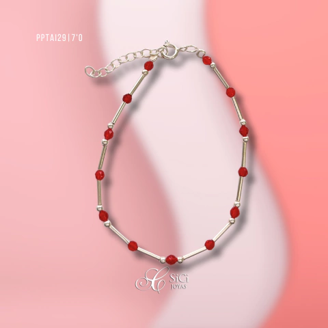 Pulsera cristales rojos Aegis - comprar online