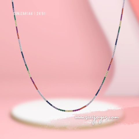 Gargantilla tennis multicolor