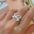 Anillo doble inicial acostado - comprar online