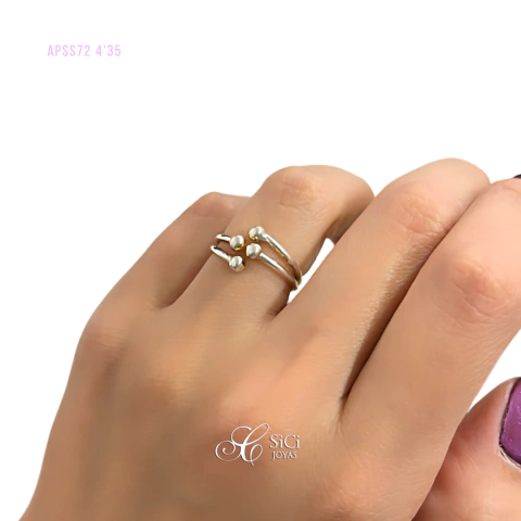 Anillo 4 bolitas pellizco