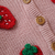 Casaco Tricot com Morangos em Crochê - Rosa - Milkes