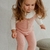 Jardineira Longa Tricot bebê e infantil - Rosa - Milkes