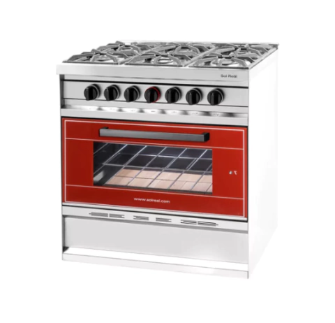 COCINA INDUSTRIAL 6 HORNALLAS GAS NATURAL SOL REAL