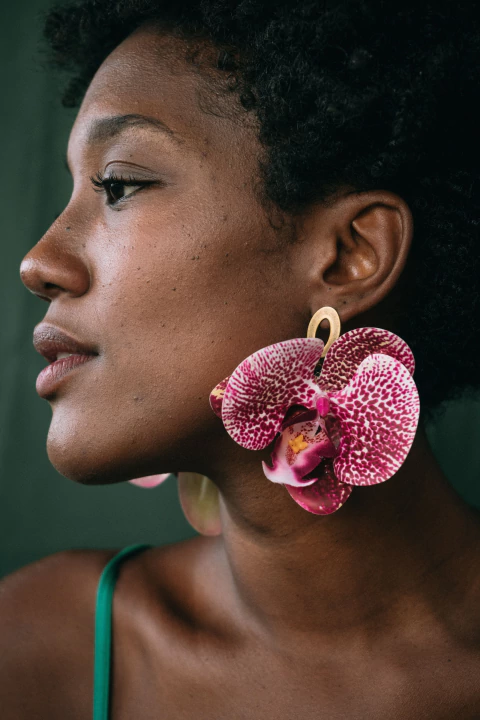 Brinco Orquídea Pintinha