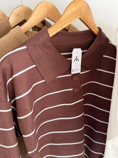 SWEATER POLO RAYAS - Mikka