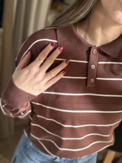 SWEATER POLO RAYAS - Mikka