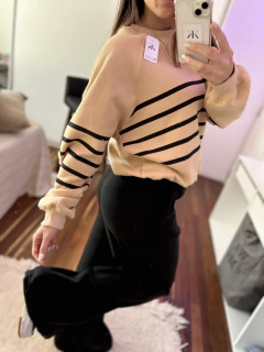 Imagen de PANT WIDE LEG FRISA NEGRO