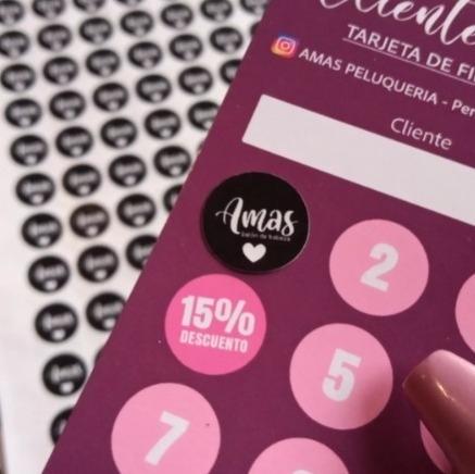 PLANILLA DE STICKERS PARA TARJETA DE FIDELIDAD