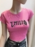 Remera baby tee estrellitas - Emilia mernes (rosa)