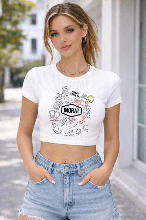 Remera baby tee morat