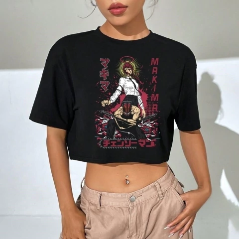 Remera pupera oversize Makima - chainsaw man - comprar online