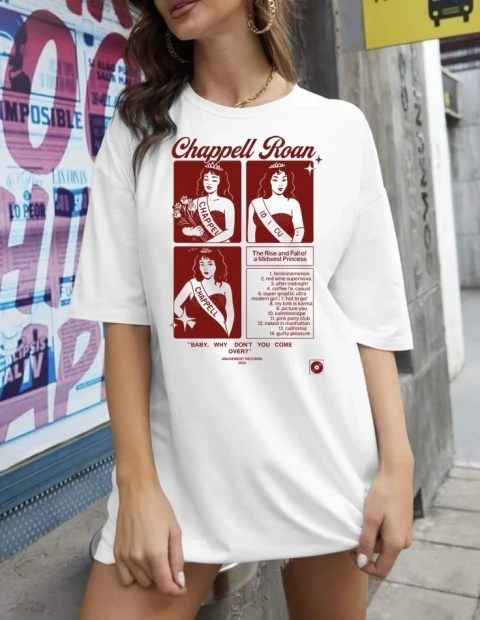 Remera oversized the rise and fall of a midwest princess - chappell roan - comprar online