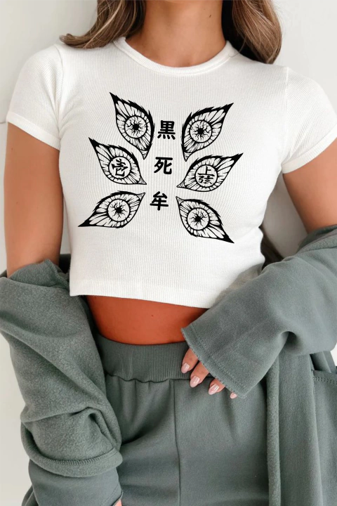 Remera baby tee Lunas superiores - Demon slayer - comprar online