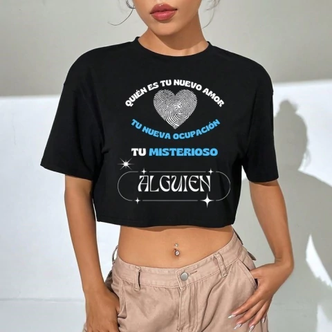 Remera pupera oversize Tu misterioso alguien - Miranda - comprar online