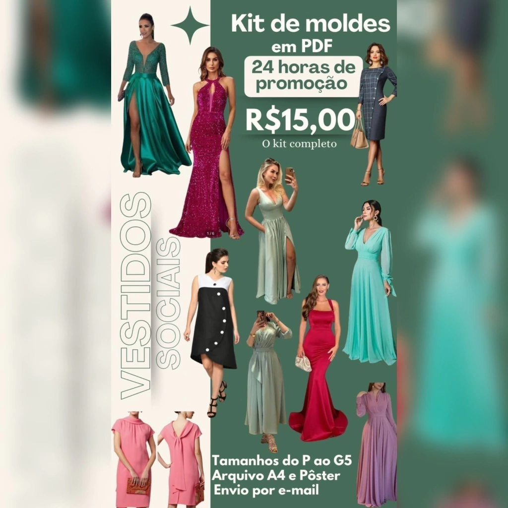 KIT VESTIDOS SOCIAIS