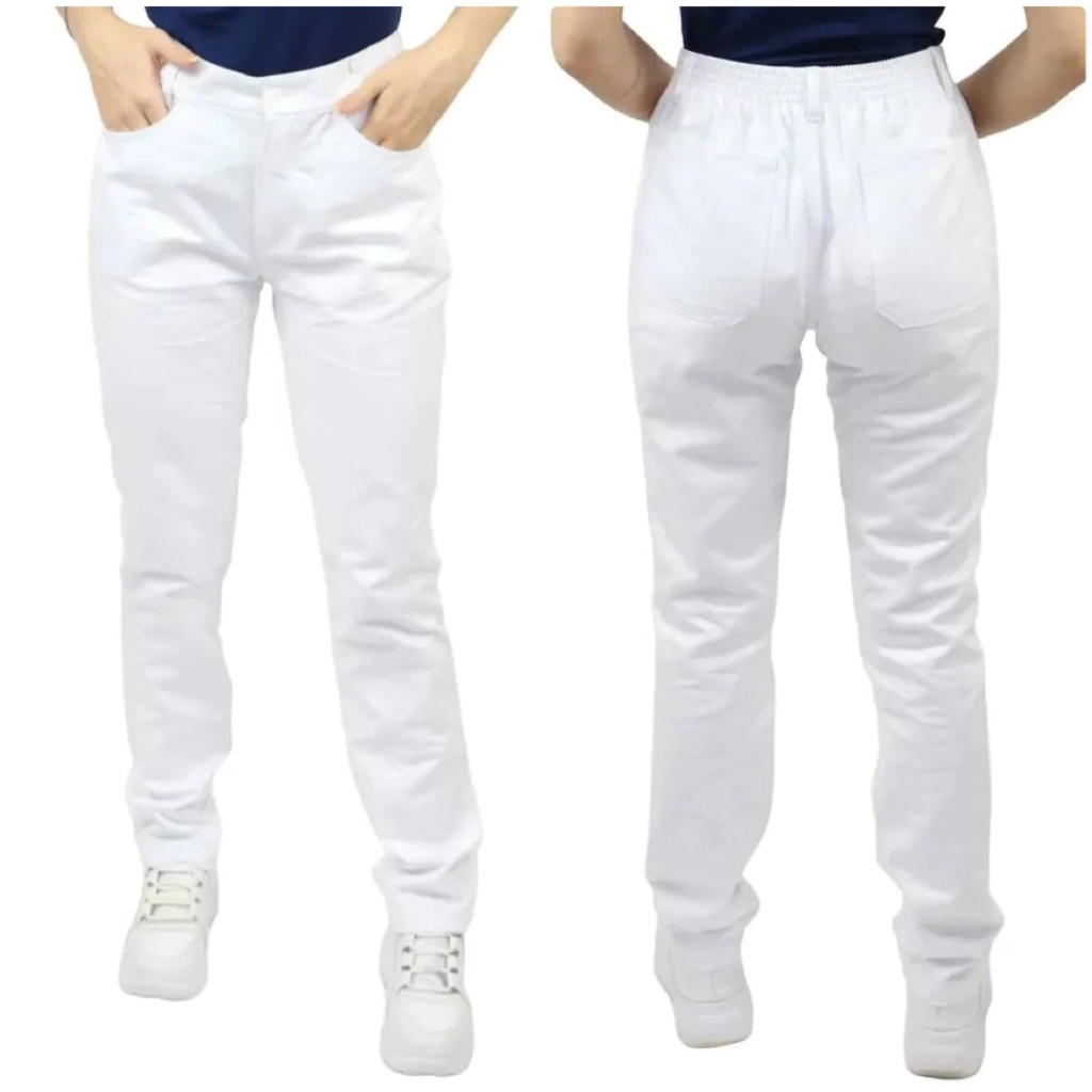 Calça uniforme elástico atrás