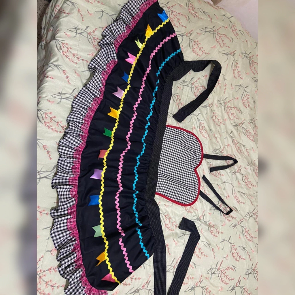 AVENTAL SAIA JUNINO ADULTO E INFANTIL