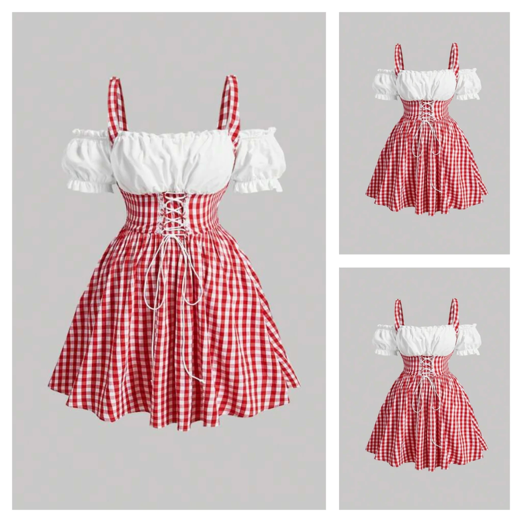 VESTIDO XADREZINHO ADULTO