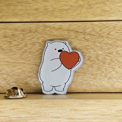 Pin Polar Con Corazón Osos Escandalosos - comprar en línea