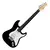 GUITARRA GIANNINI STRATO BK G-101 BK/WH PRETO ESCUDO BRANCO