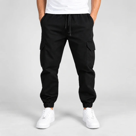 Calça Jogger Cargo New Flow Preta Masculino
