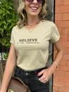 T-SHIRT BELIEVE - BEGE - comprar online