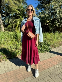 VESTIDO JAQUELINE - BORDO na internet