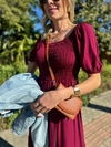VESTIDO JAQUELINE - BORDO - comprar online
