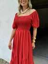 VESTIDO JAQUELINE - TERRACOTA - comprar online