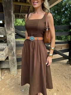 VESTIDO RUBIA - MARROM - comprar online