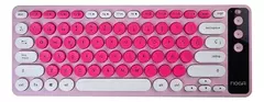 Teclado Noga NKB-Q30 Inalámbrico Rosa con Soporte para Celular - PC Market Express