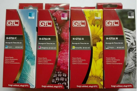 Botella de Tinta Alternativa para Hp Magenta H-Gt52M -- 100Ml --