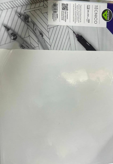 Papel P/Dibujo Pizzini 35x50 Pack x 10 unidades (106grs.)