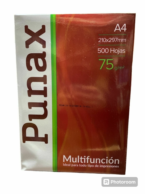 RESMA PUNAX A4 75GRMS X UNIDAD