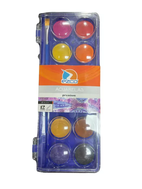 Acuarela Ezco x 12 colores Premiun