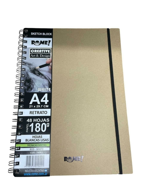 Cuaderno A4 Rome Artístico T/D X48 hjs LISAS