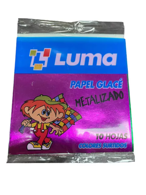 PAPEL GLACE METALIZADO 10X10 (paq X10 unidades)